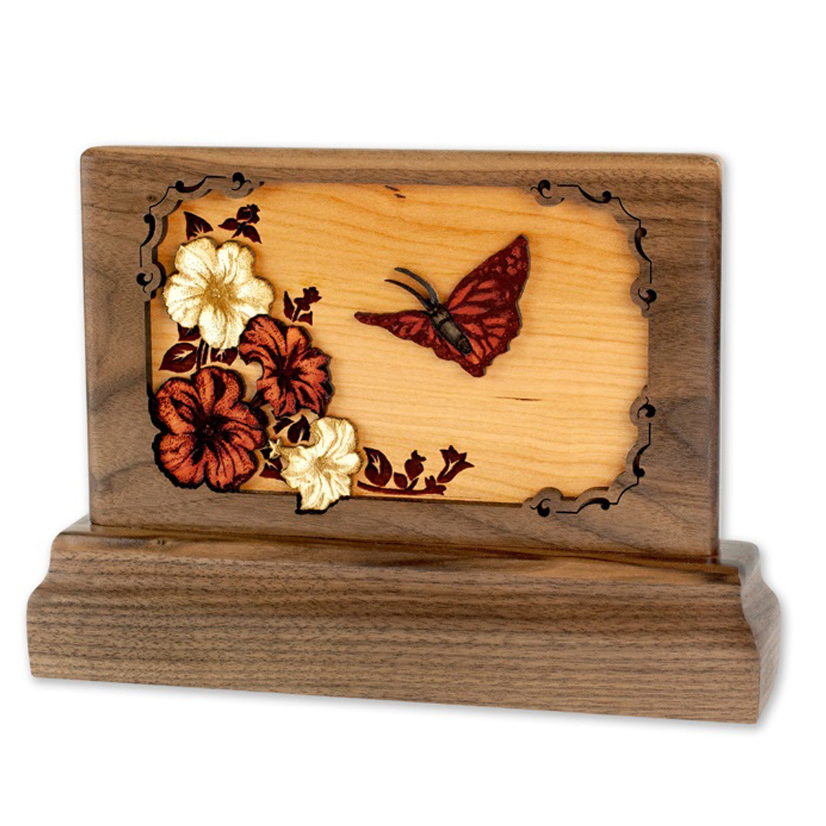 Butterfly 3D Walnut Keepsake