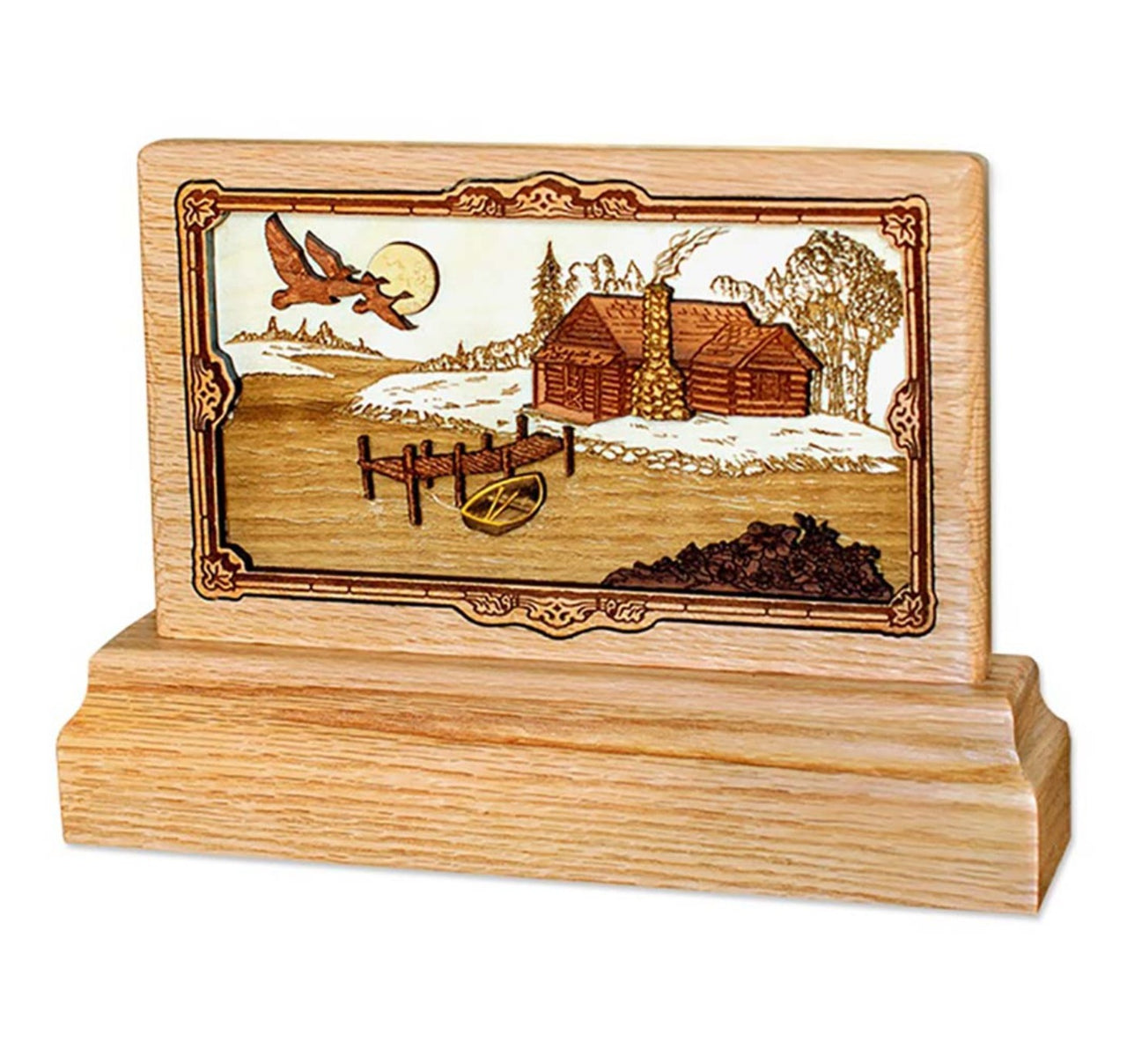 Rustic Cabin 3D Oak Keepsake