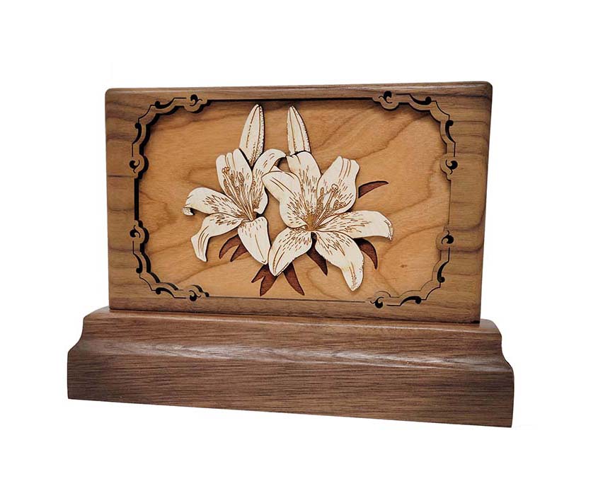 Lily 3D Walnut Keepsake