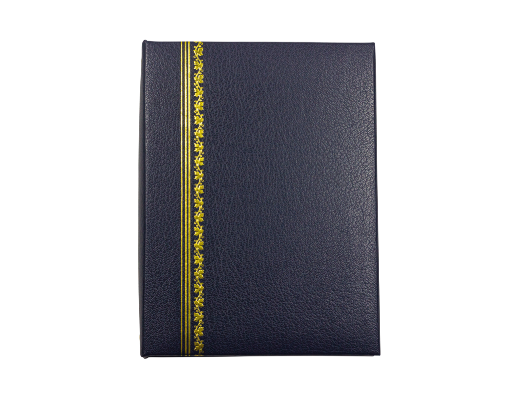 Classic Blue Register Book with Gold Foil Accents