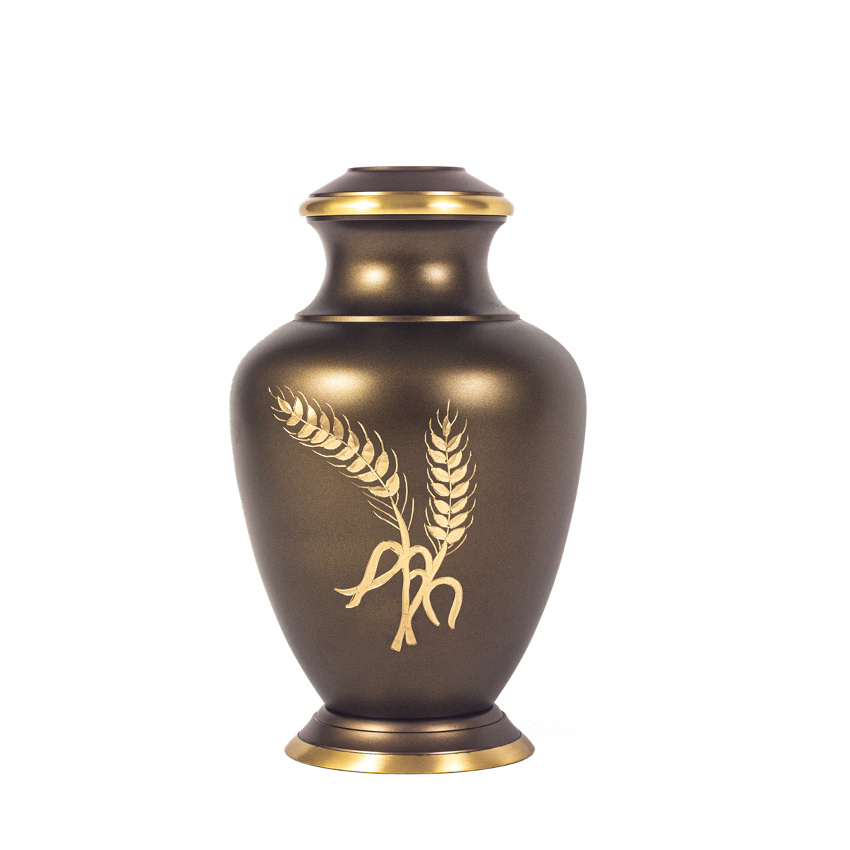 Golden Wheat Brass Urn