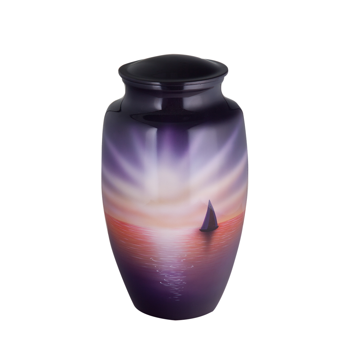 Painted Sailboat Urn