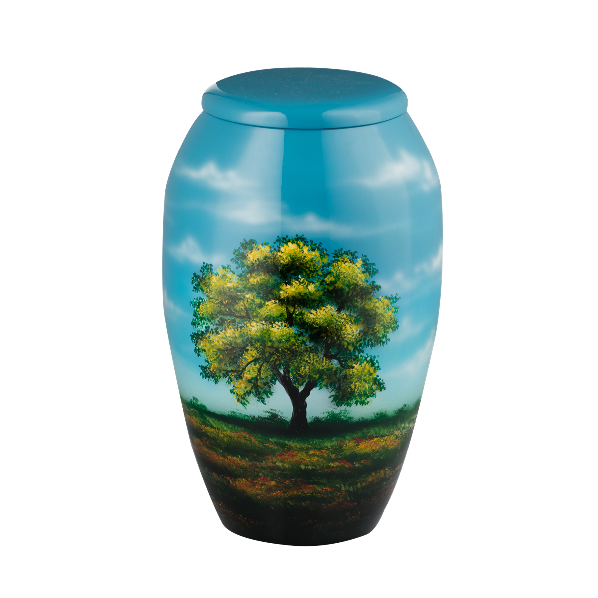 Painted Spring Tree Urn