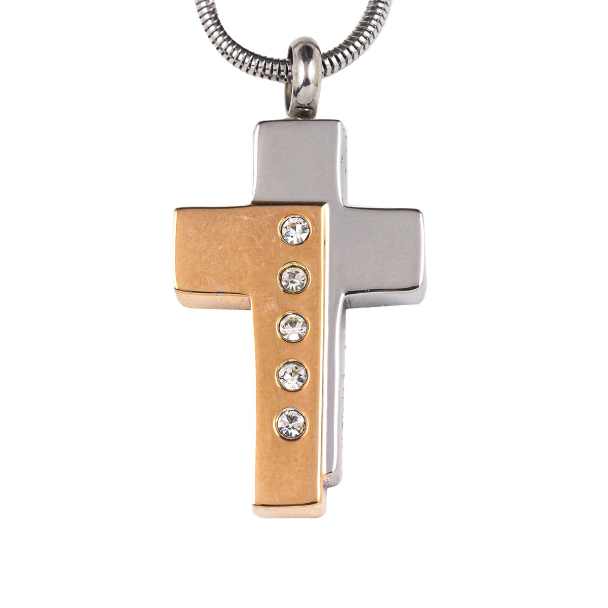 Gold and Silver Cross Stainless Steel Pendant