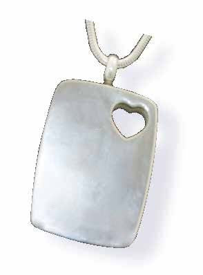 Dog Tag Stainless Steel Pendant with Heart