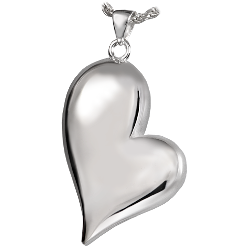 Tear Drop Heart Companion Sterling Silver Pendant