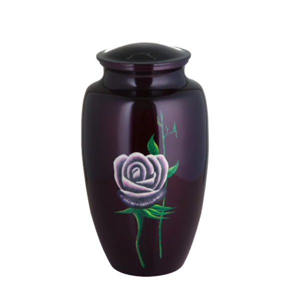 Purple with Rose Urn