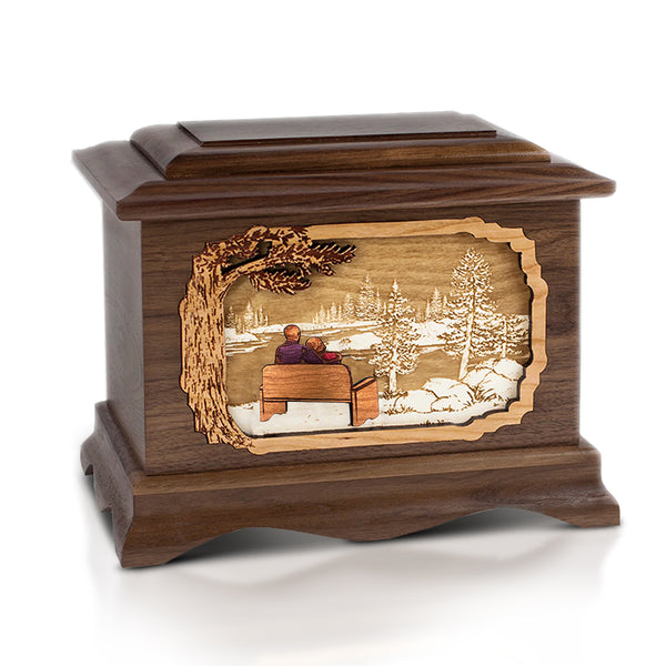 3D Lakeside Companion Urn Walnut