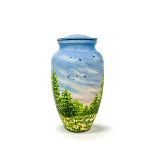 Painted Meadowview Urn