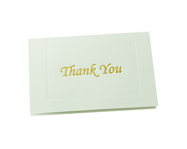 Gold Foil Stamped "Thank You"