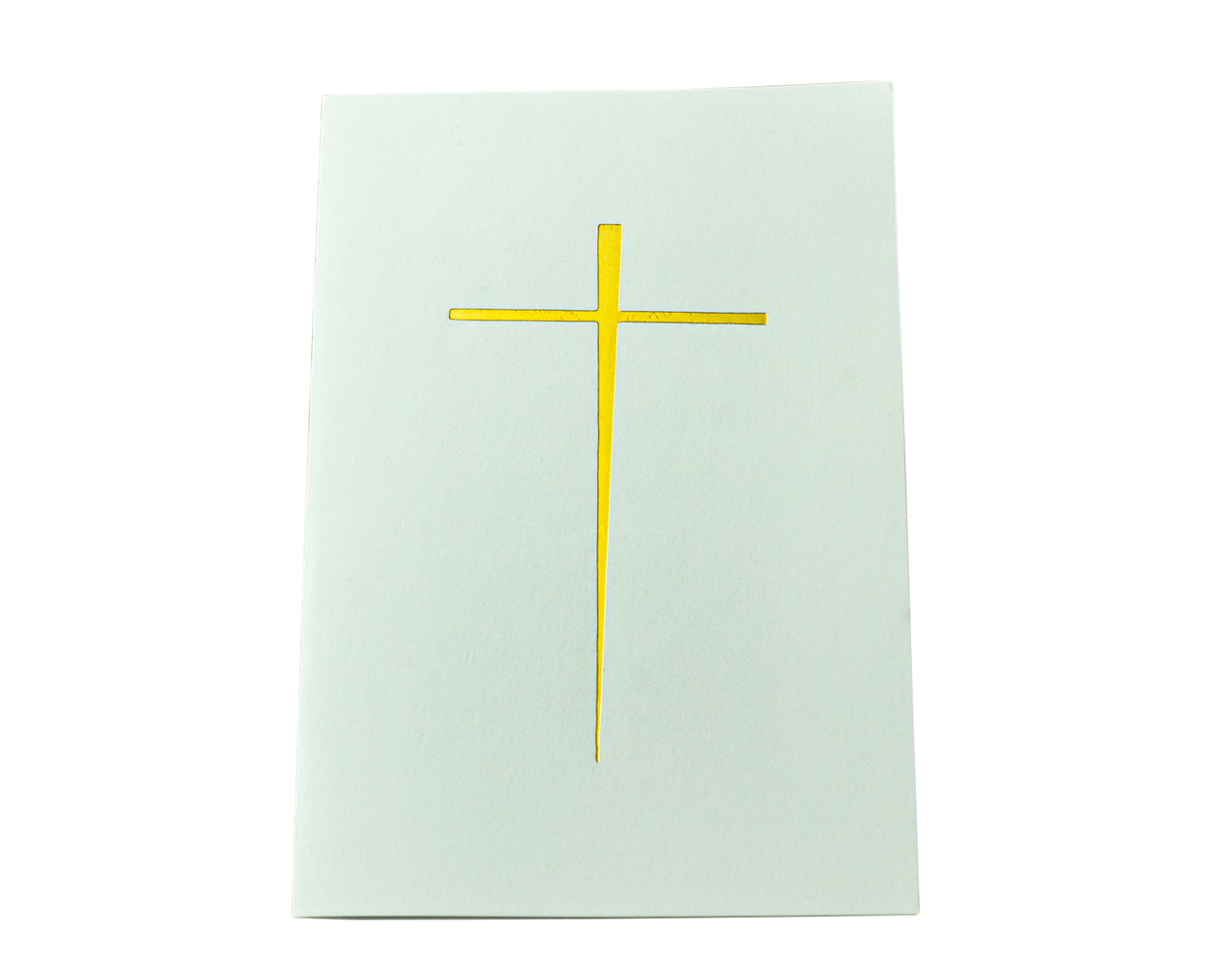 Tapered Gold Foil Stamped Cross