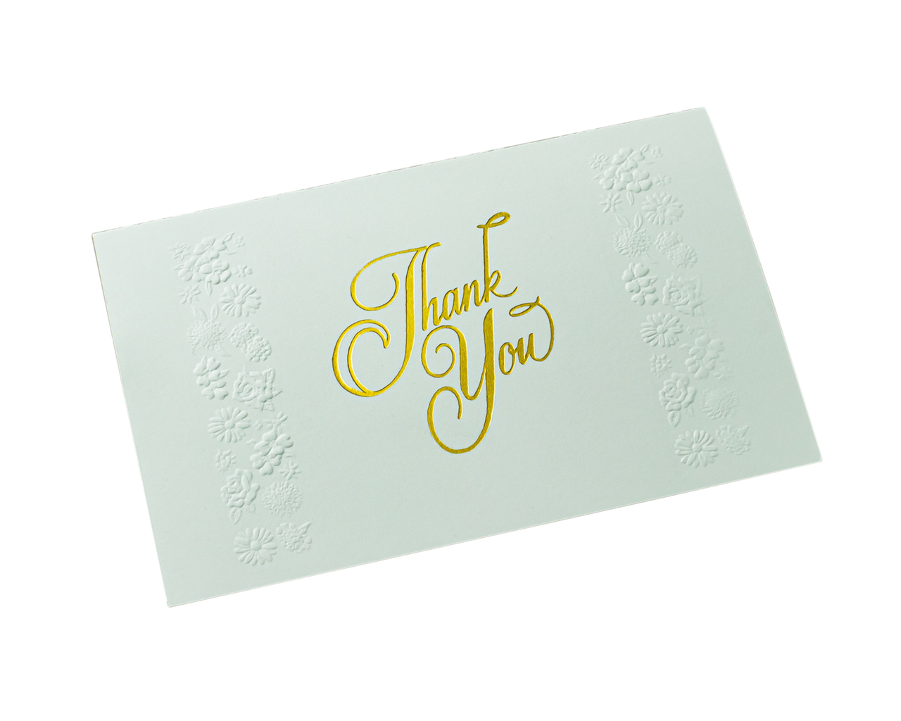 Gold Foil Stamped "Thank You" with Embossed Design