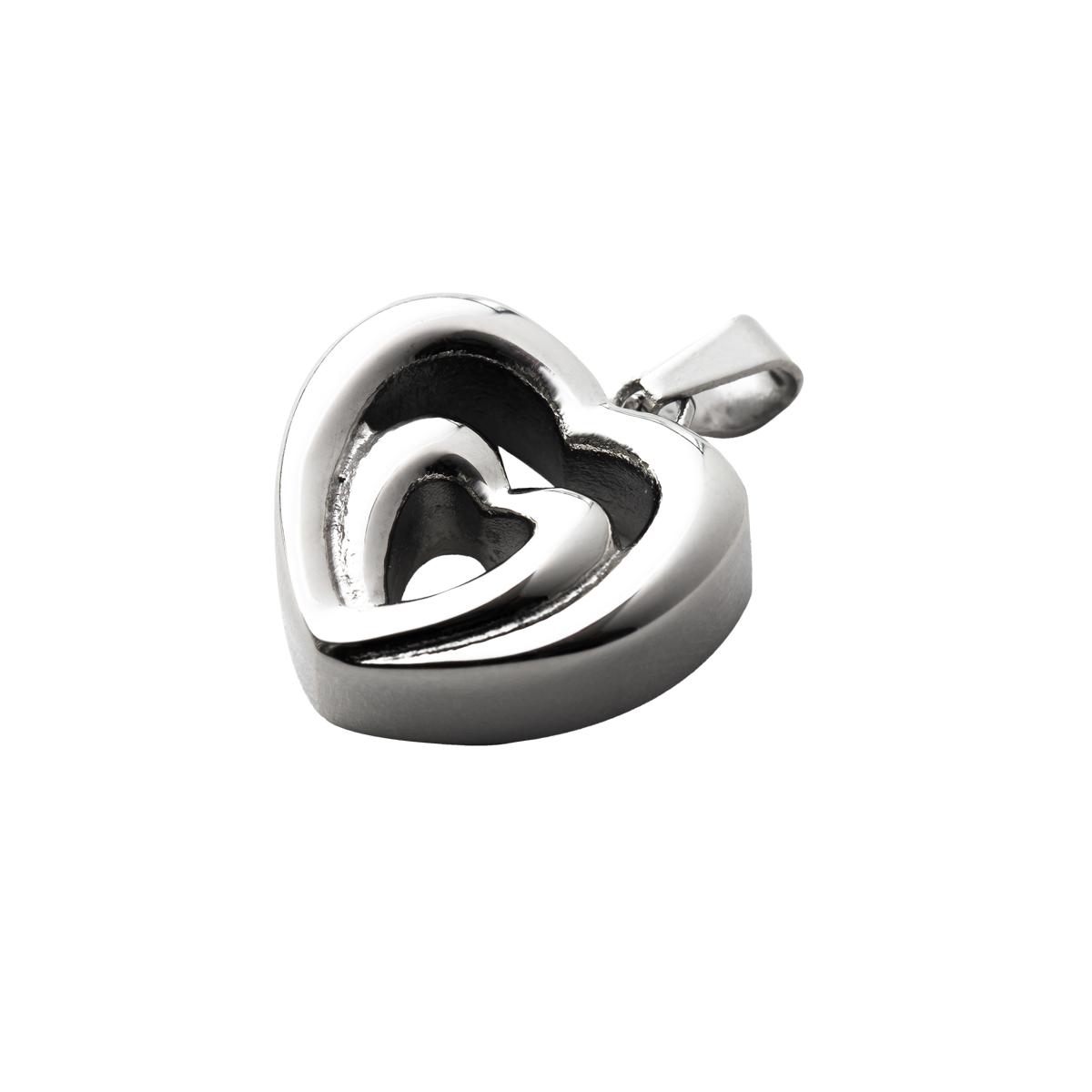 Double Heart Stainless Steel Pendant