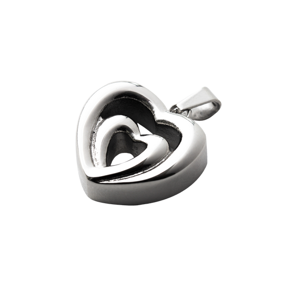 Double Heart Stainless Steel Pendant