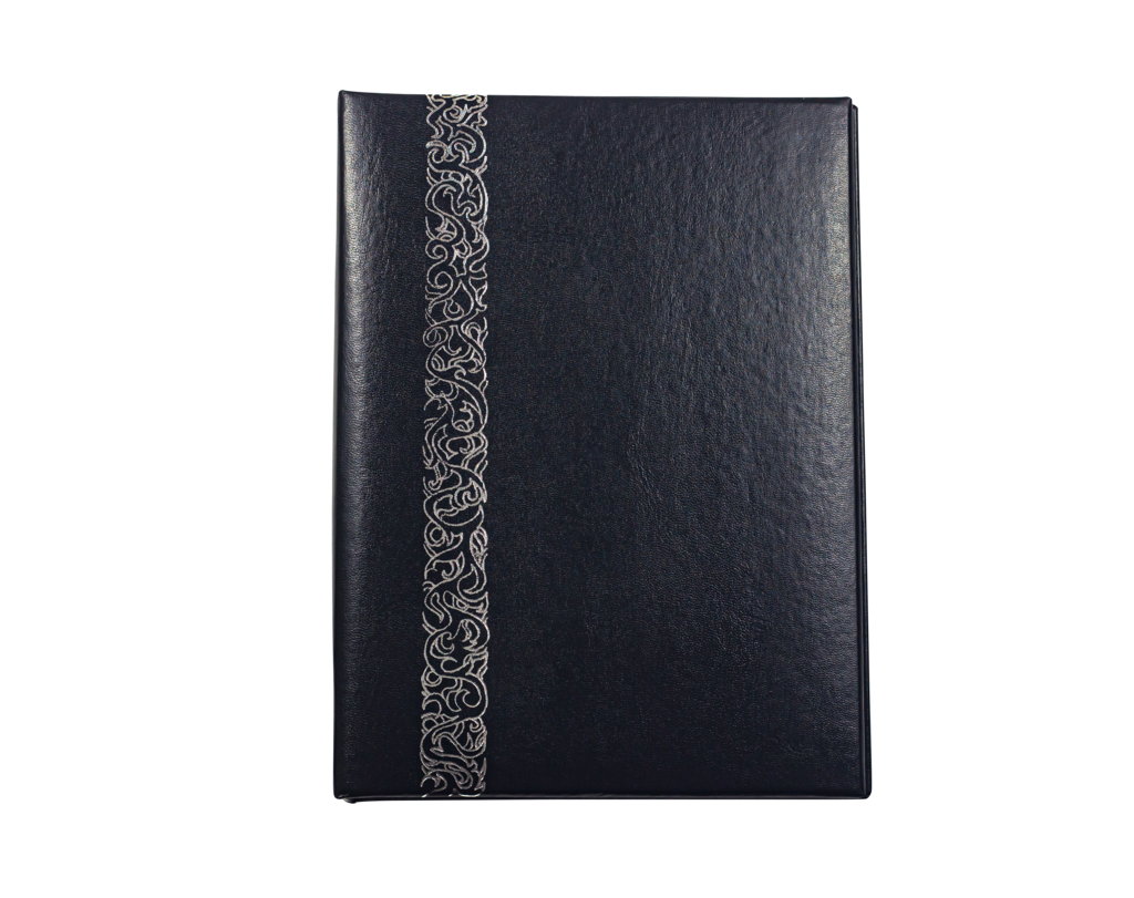 Black with Silver Foil Accent Register Book