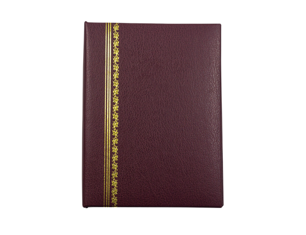 Classic Burgundy Register Book with Gold Foil Accents