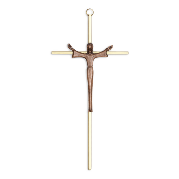 Risen Copper Corpus on Brass Cross