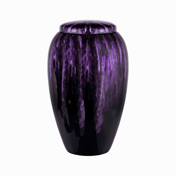 Purple Spartan Fiberglass Urn