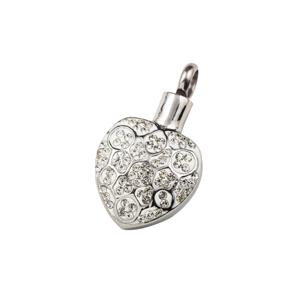 Bedazzled Heart Stainless Steel Penant