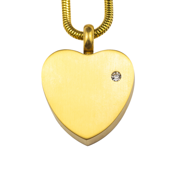Gold Heart Stainless Steel Pendant