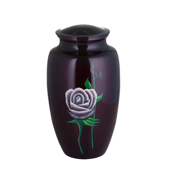 Purple with Rose Urn